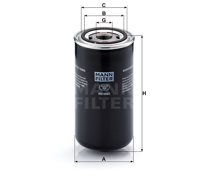 WD 950/3 Filtres interchangeables SpinOn