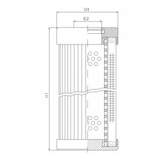 D126T25B Elément filtrant pour filtre à pression