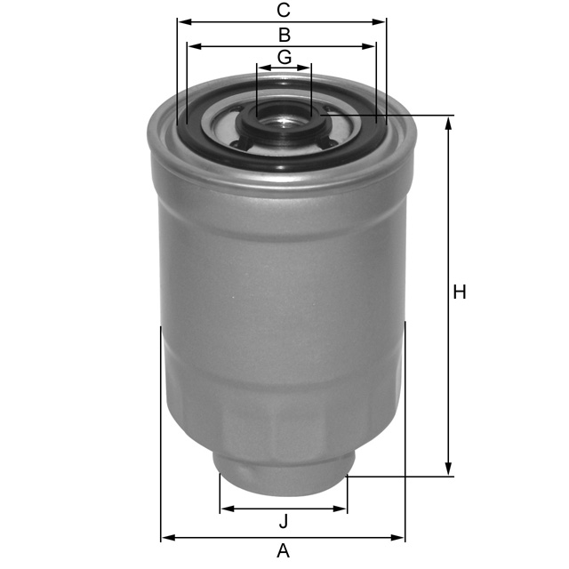 ZP3163AFMB Filtre à carburant SpinOn