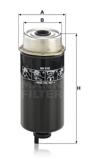 WK 8162 Filtre à carburant SpinOn