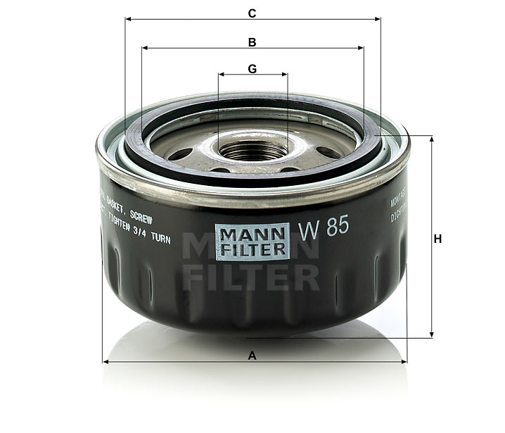 W 85 Filtres interchangeables