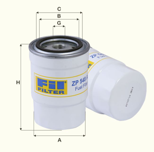 ZP548AF Filtre à carburant SpinOn