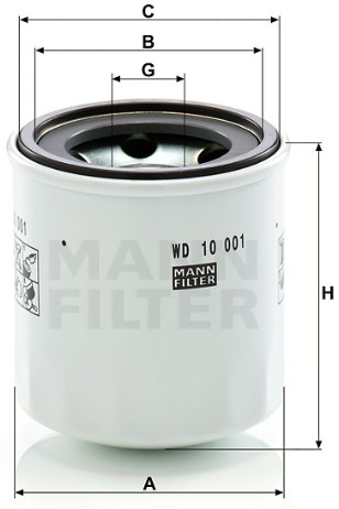 WD 10 001 x Filtre à huile SpinOn
