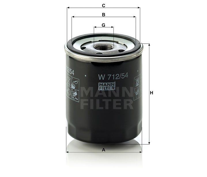 W 712/54 Filtres interchangeables SpinOn