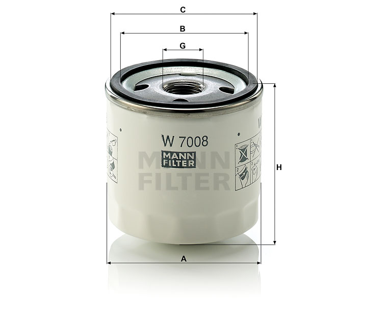 W 7008 Filtres interchangeables SpinOn
