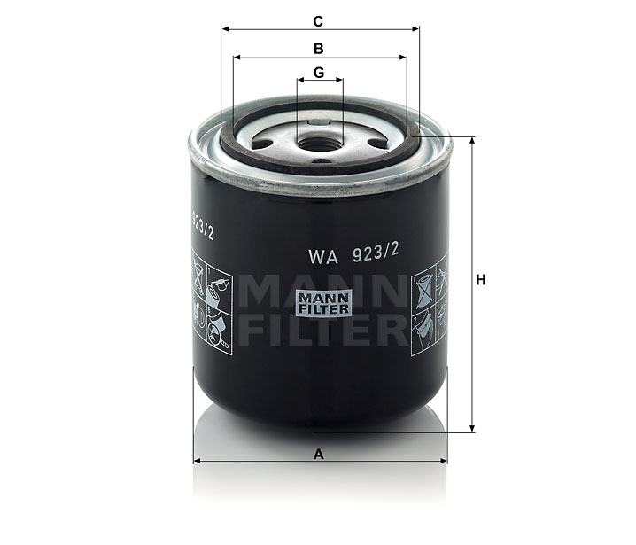 WA 923/2 Filtre à liquide de refroidissement
