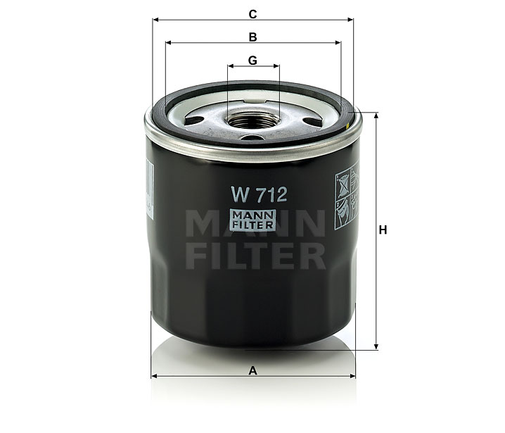 W 712 Filtre à huile SpinOn