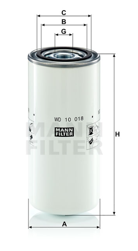 WD 10 018 Filtre à huile SpinOn