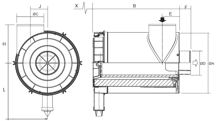 G130061 Filtre à air (RadialSeal FRG)