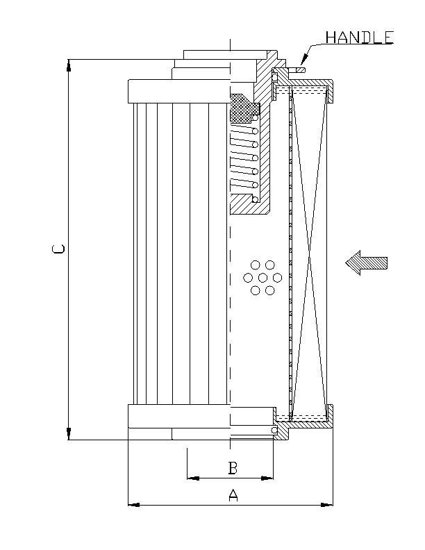 R110G25B Élément filtrant pour filtre de retour