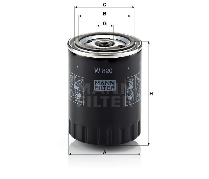 W 820 Filtres interchangeables