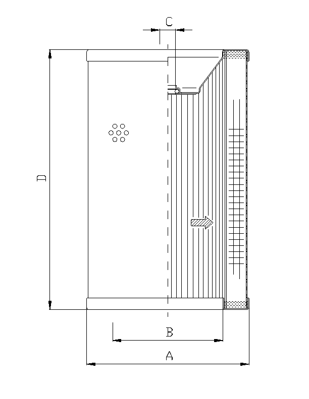 R731G25 Élément de filtre hydraulique (filtre de