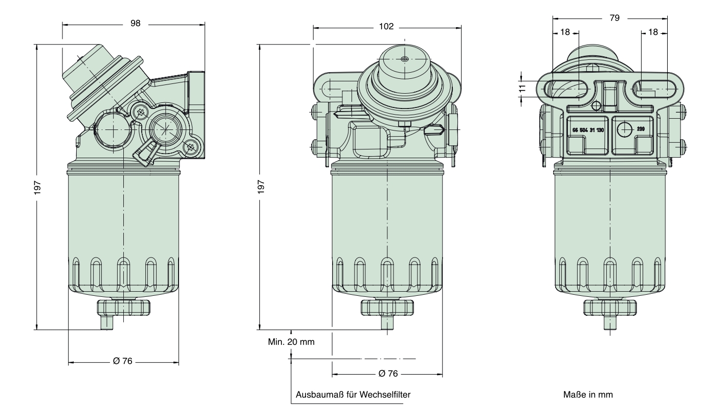 66 401 62 150 Filtre de conduite de carburant