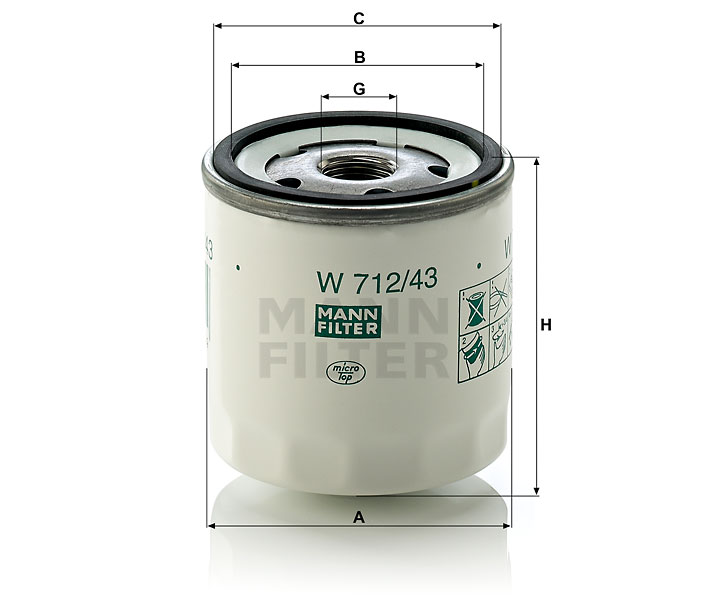 W 712/43 Filtres interchangeables SpinOn