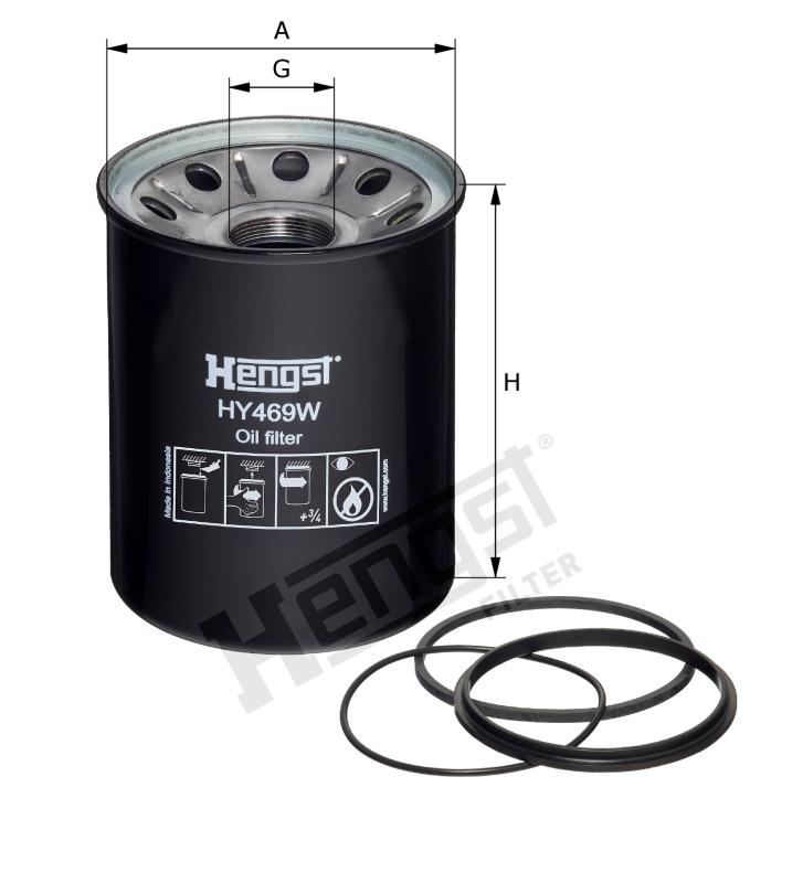 HY469W D698 Filtre hydraulique SpinOn