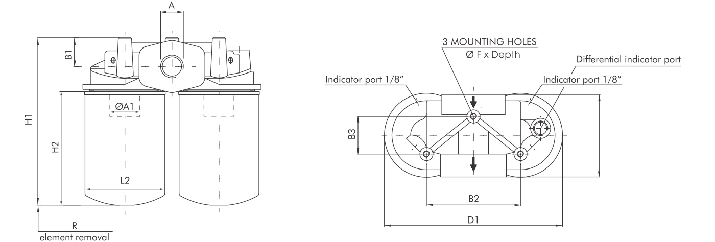 FA140G06BB7SR7 Filtre de ligne (filtre d'aspiration)