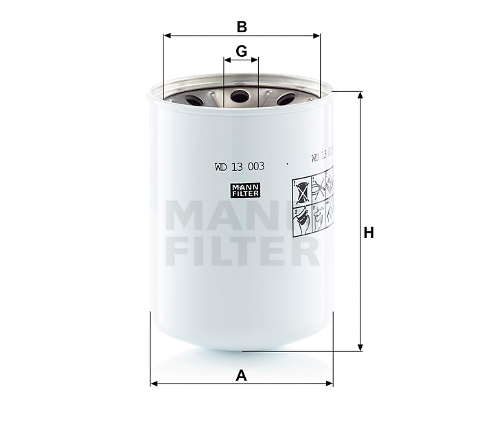 WD 13 003 x Filtre hydraulique SpinOn