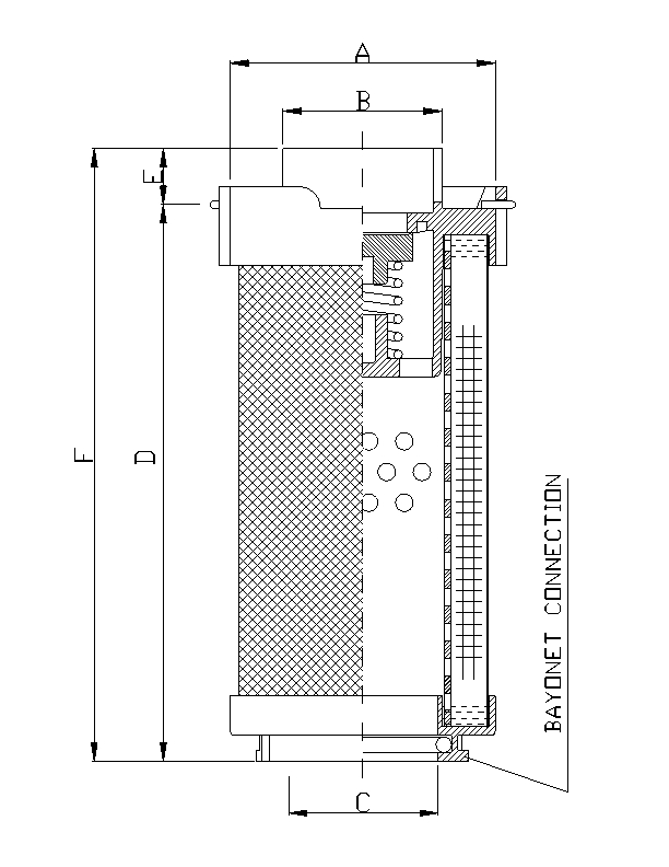 RHR165G10B3/AB1 Élément de filtre hydraulique (filtre de