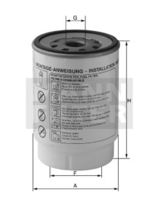 WK 11 042 z Filtre à carburant SpinOn