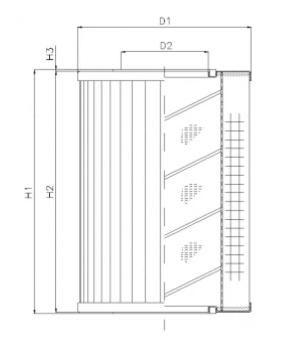 DMD218B100B Elément filtrant pour filtre à pression