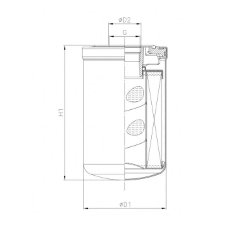 A522G03V0/AB1 Filtre hydraulique SpinOn (HyCLEAN)