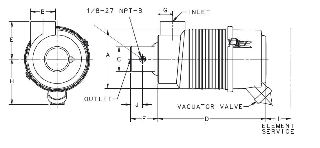 G065432 Filtre à air (RadialSeal FPG)
