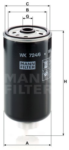 WK 724/6 Filtre à carburant SpinOn
