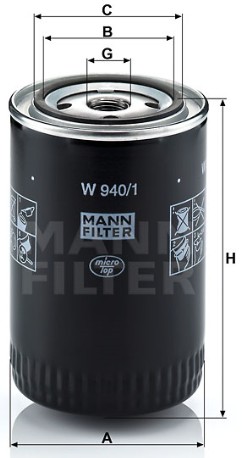 W 940/1 Filtres interchangeables SpinOn