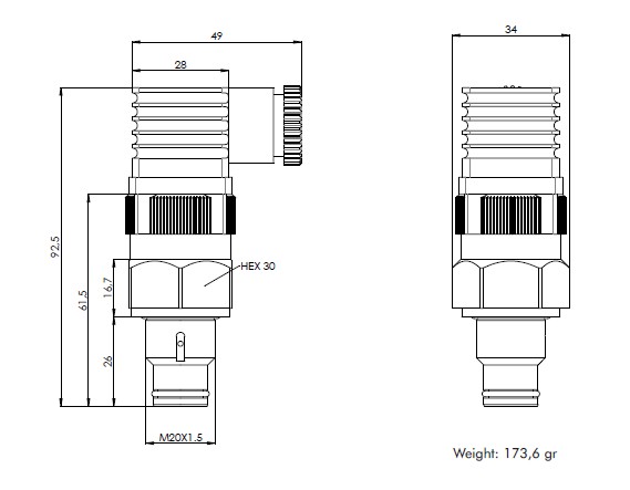 EY2 Pressostat différentiel 2,7 bar (él.)