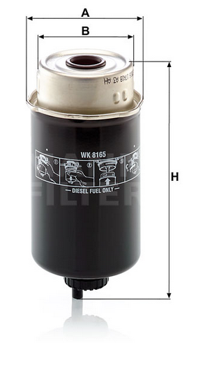WK 8165 Filtre à carburant SpinOn