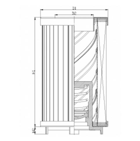 DMD0029G10B3 Elément filtrant pour filtre à pression