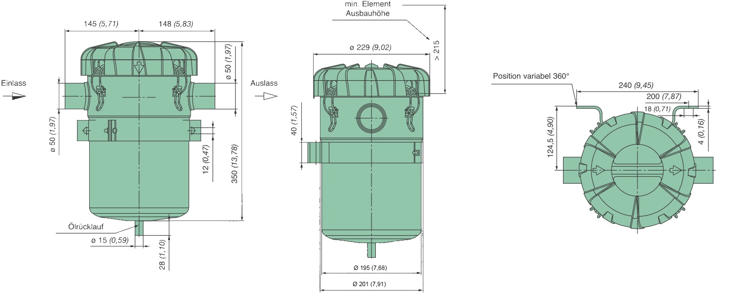 39 310 70 800 Séparateur d'huile (ProVent 800)