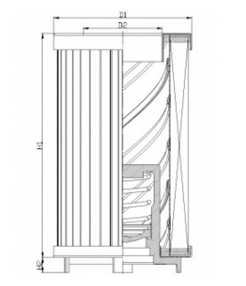 DMD0044C25B3 Elément filtrant pour filtre à pression