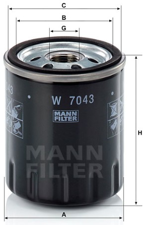 W 7043 Filtres interchangeables