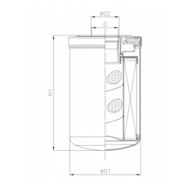 A522G06V0/AB2 Filtre hydraulique SpinOn (HyCLEAN)
