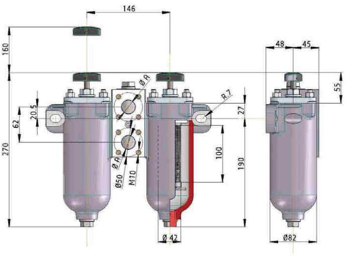 KMGW00004 Elément filtrant à fentes