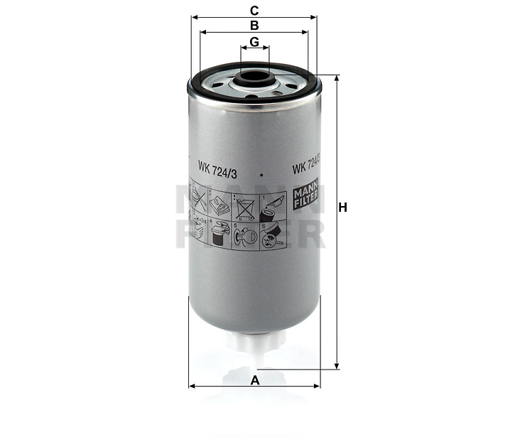 WK 724/3 Filtre à carburant