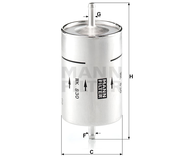 WK 830 Filtre conduite de carburant (en ligne)