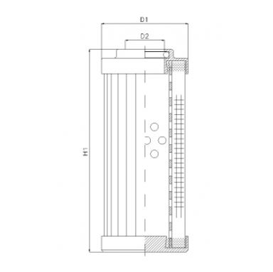 DVD20005F20B Élément de filtre hydraulique
