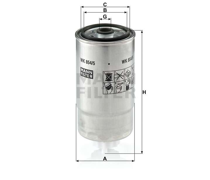 WK 854/5 Filtre à carburant