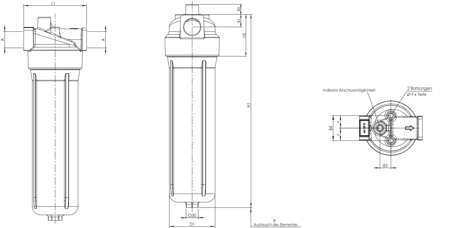 F040DMD0015E03BB6DS000 Filtre en ligne (filtre sous pression)