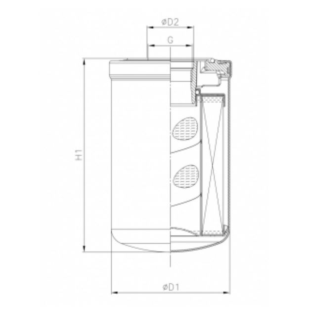 A522G03V0/AB2 Filtre hydraulique SpinOn (HyCLEAN)
