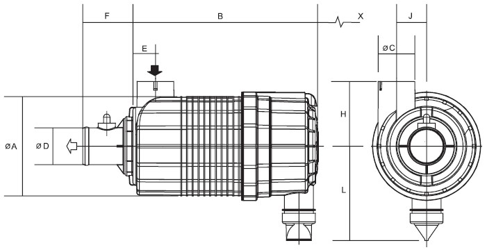 G065411 Filtre à air (RadialSeal FPG 90°)