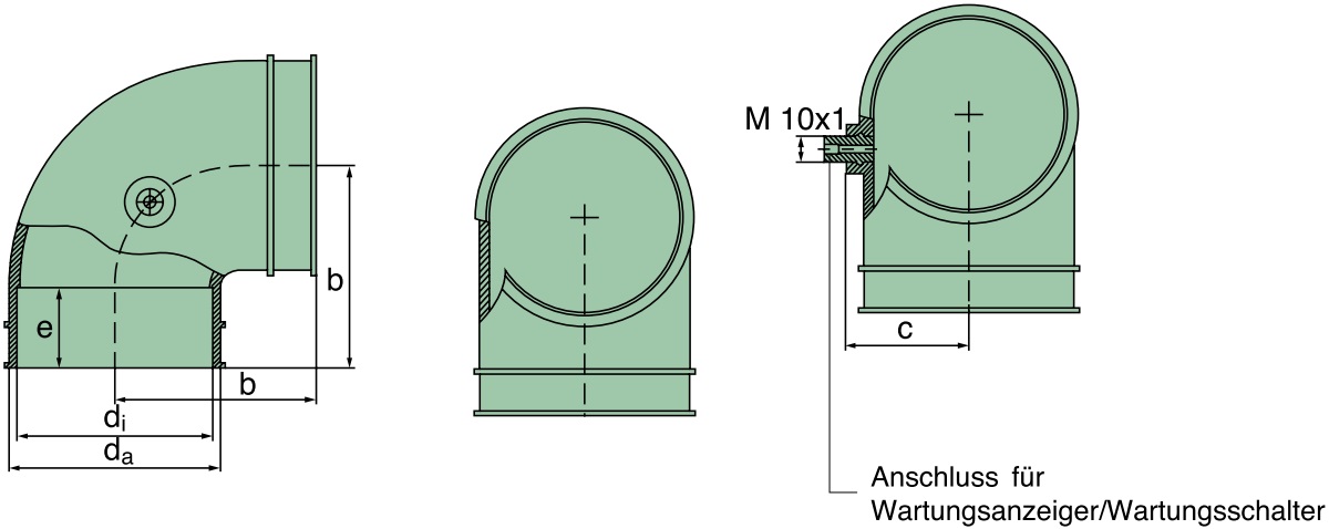 39 700 25 979 Coude 90°, ID=130mm x 98,5mm (TPE)