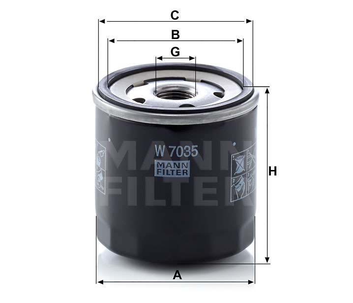 W 7035 Filtres interchangeables