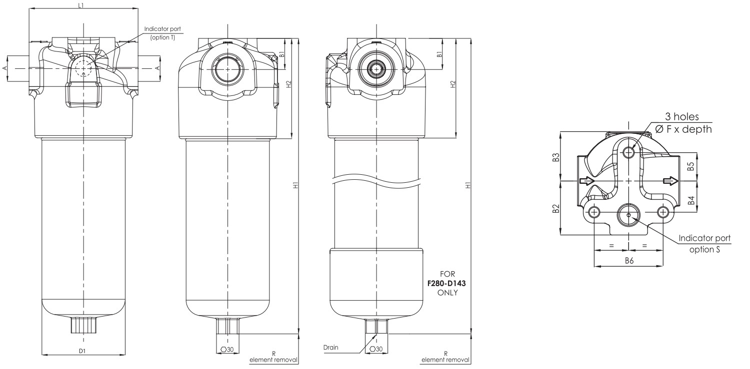 F280D121G10ABB40S000 Filtre en ligne (filtre sous pression)