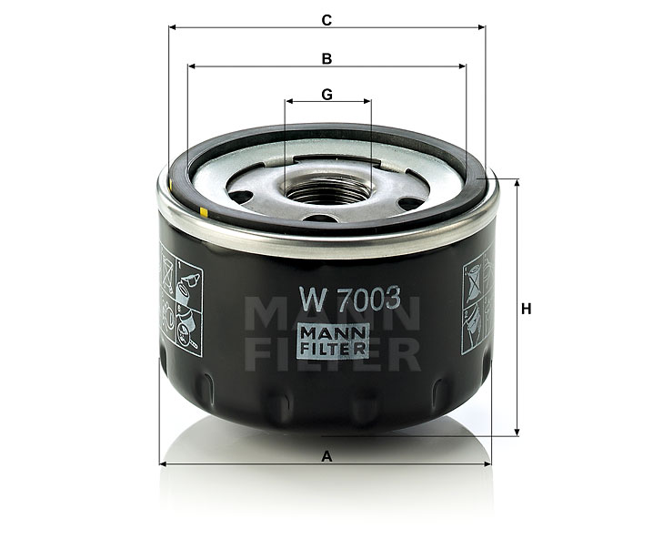 W 7003 Filtres interchangeables