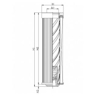 DLD100B25B2 Élément de filtre hydraulique