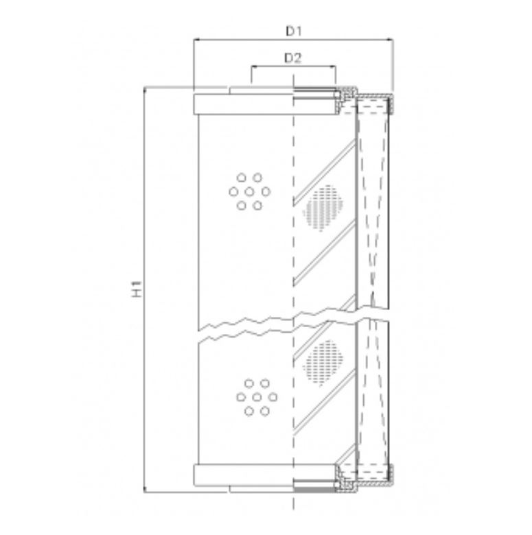 D650C25A Elément filtrant pour filtre à pression