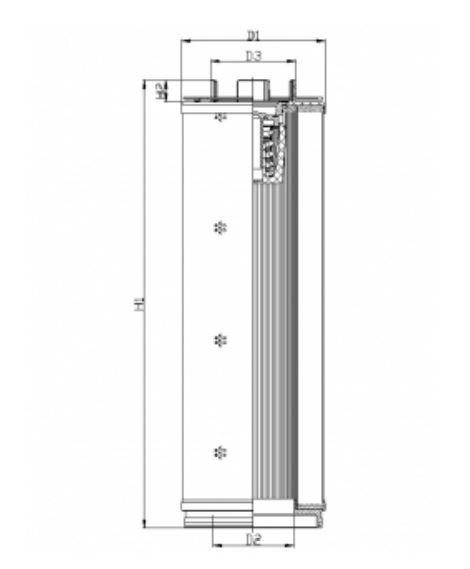 U562G01B3 Elément de filtre hydraulique